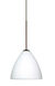 Mia 1 Light Bronze Pendant Ceiling Light in Opal Matte Glass, Halogen