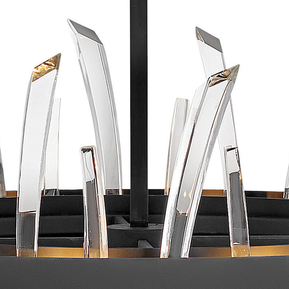 Revel LED 28 inch Black Chandelier Ceiling Light