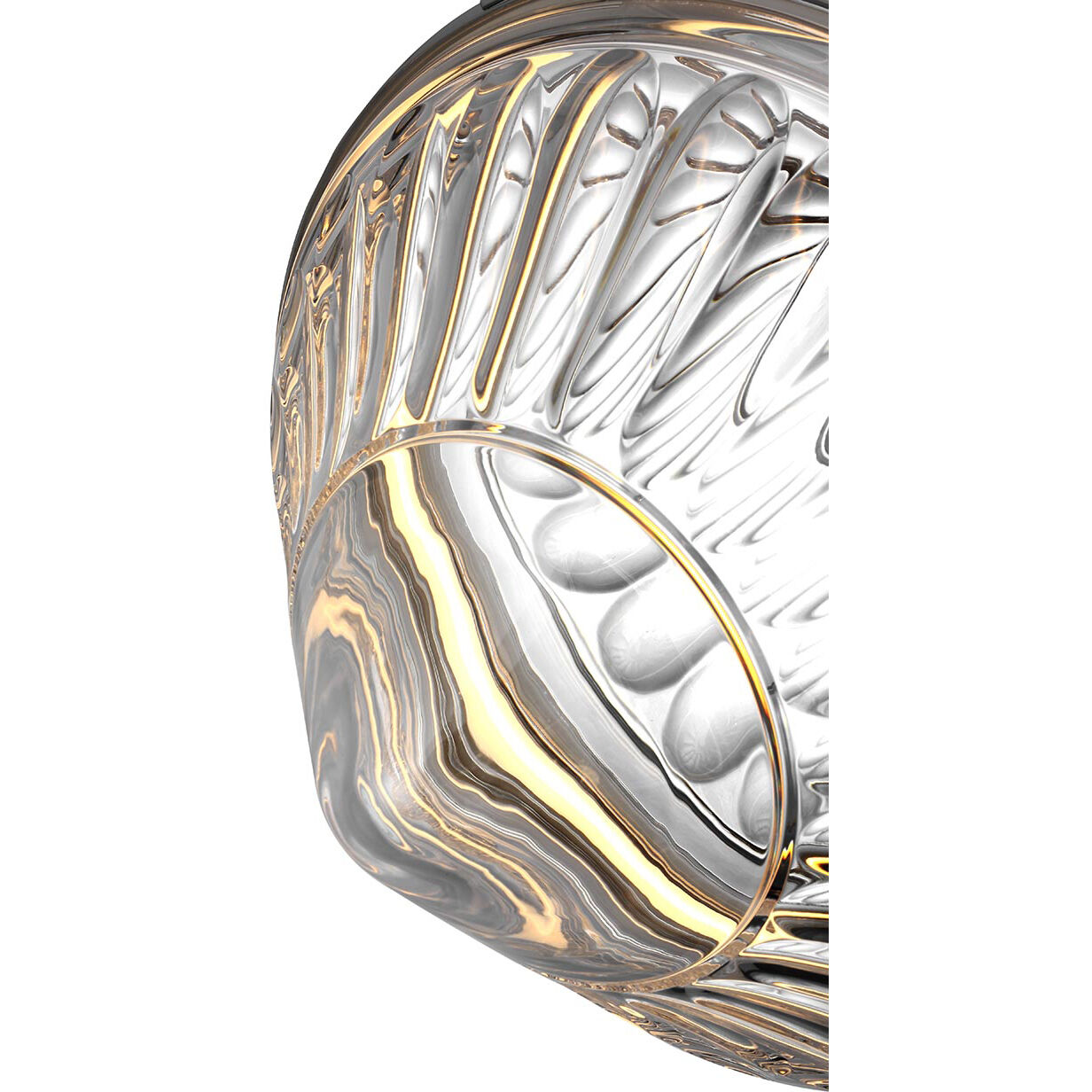 Waterford Copper Coast LED 15 inch Polished Nickel Olive Cut Pendant Ceiling Light