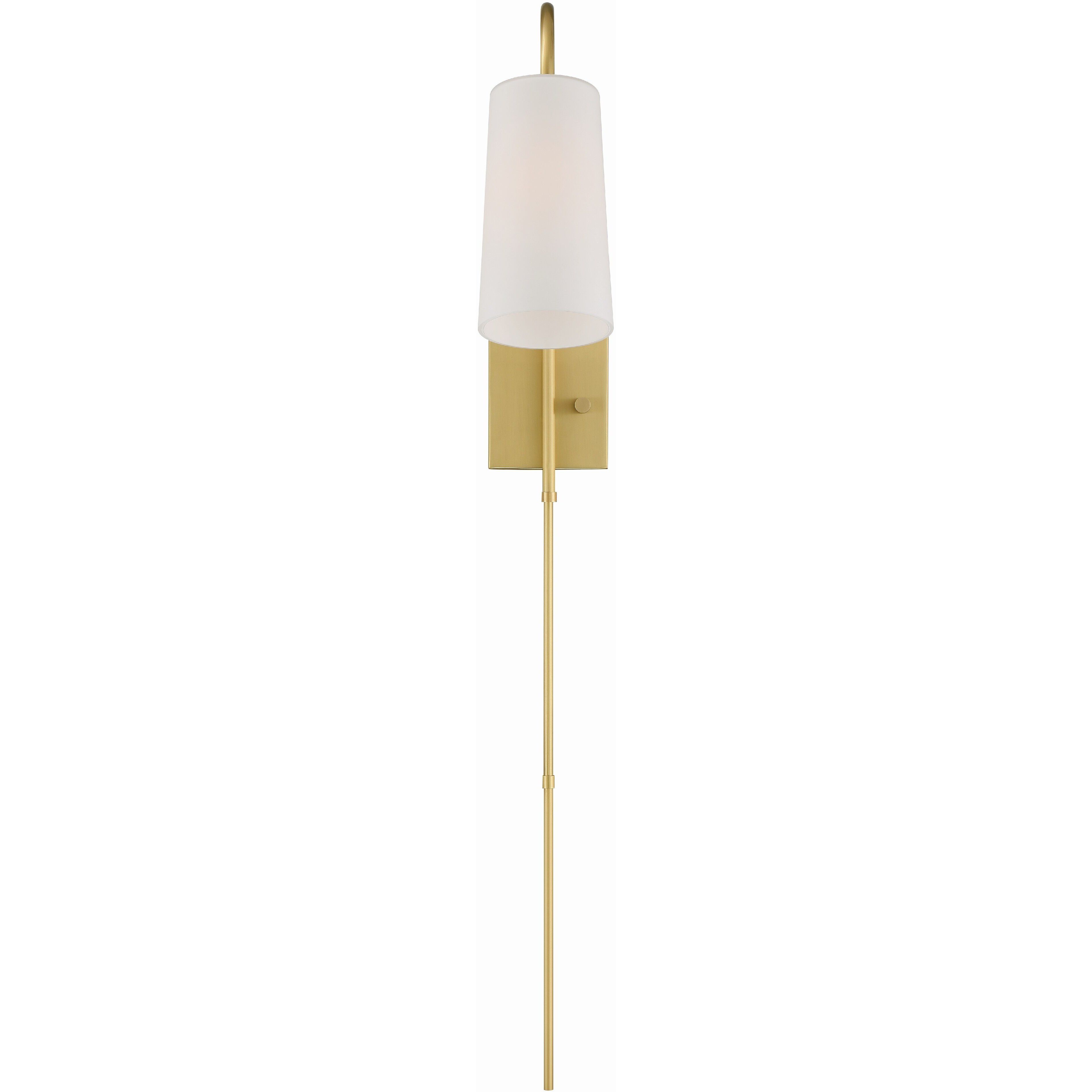 Alexa 13.25 inch 100.00 watt Aged Brass Task Sconce Wall Light