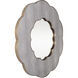 Scallop 36 X 36 inch Gray Shagreen with Weathered Brass Wall Mirror, Varaluz Casa