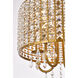 Elise 4 Light 14 inch Brass Flush Mount Ceiling Light