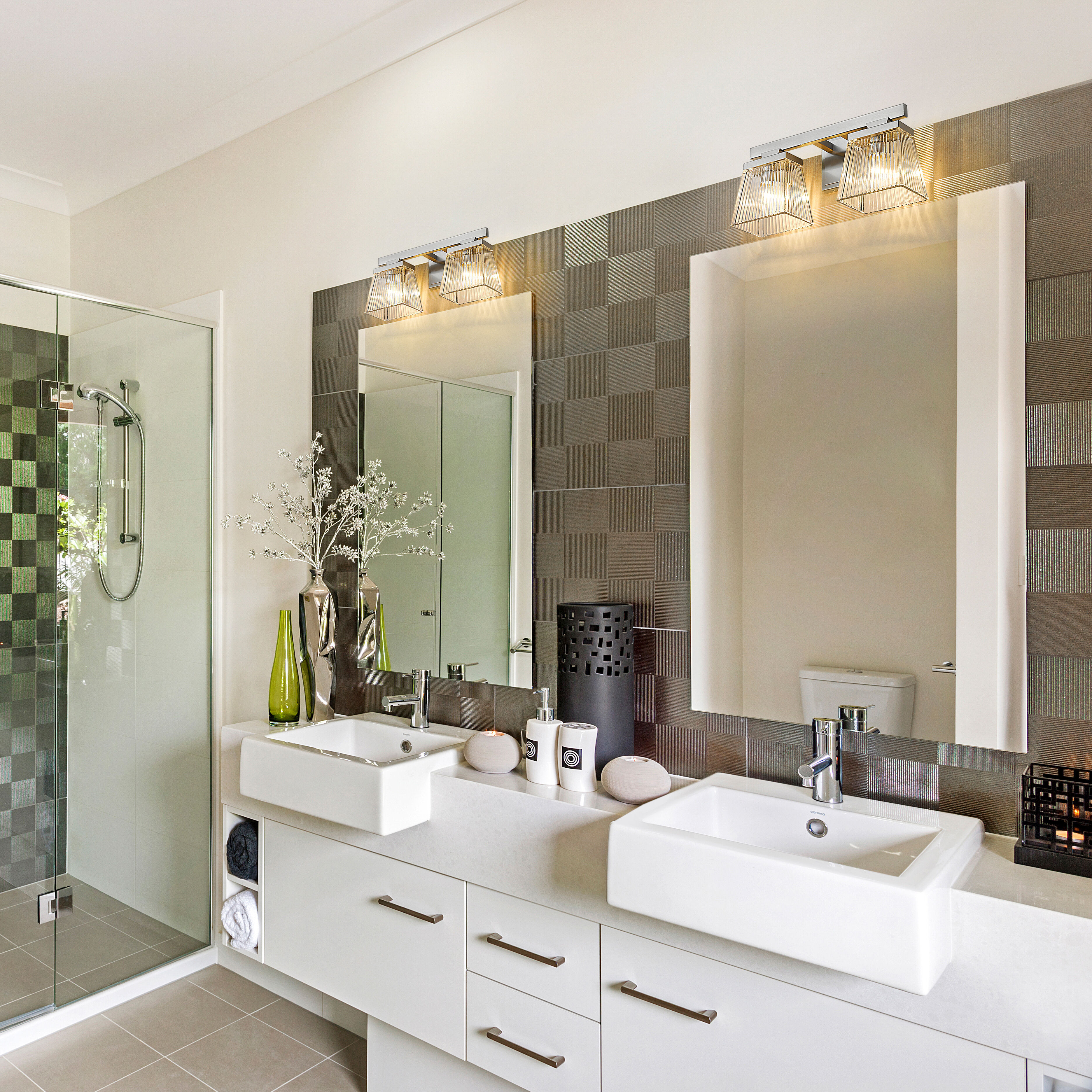 Astor 2 Light 16 inch Brushed Nickel Vanity Wall Light