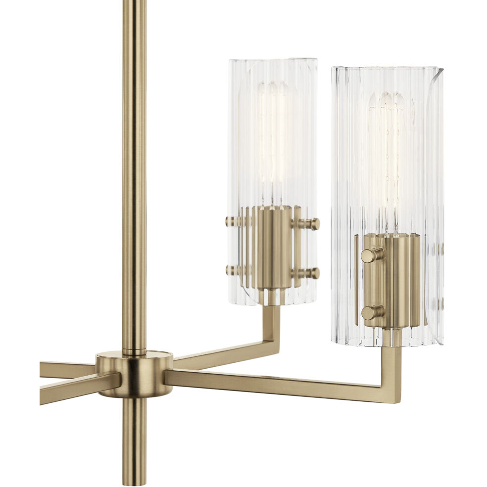 Velestino 4 Light Champagne Bronze Chandelier Ceiling Light