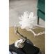Sitting Bird on Branch Silver and Black Décor
