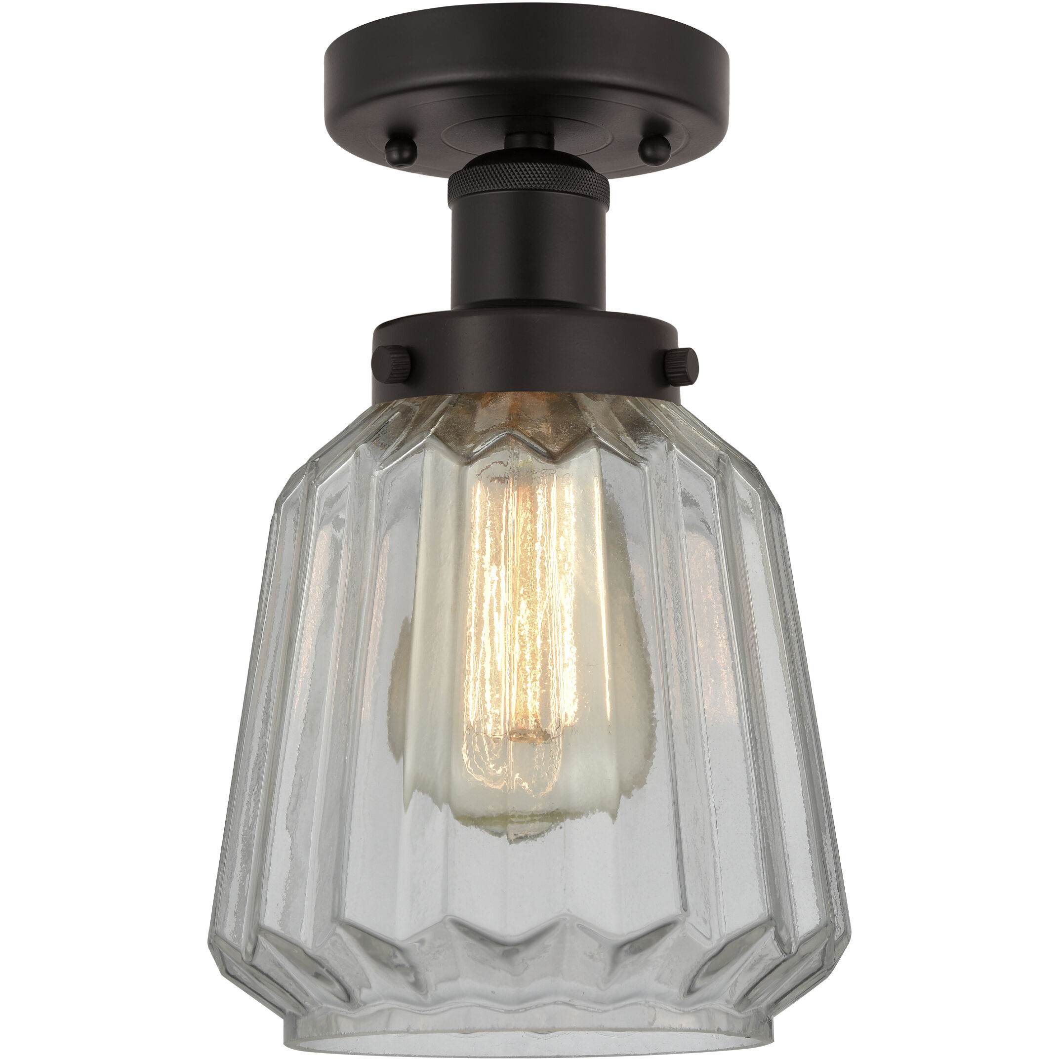 Chatham 1 Light 6.5 inch Oil Rubbed Bronze Semi-Flush Mount Ceiling Light