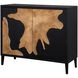 Andrei Black and Teak Wood 2 Door Cabinet