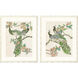 Emerald Peacock Green and Black and Pink and Yellow Framed Art