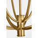 C&M by Chapman & Myers Marina 12 Light 30 inch Burnished Brass Chandelier Ceiling Light