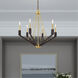 Beckett 6 Light 26 inch Satin Brass & Bronze Chandelier Ceiling Light