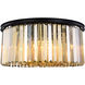 Sydney 8 Light 32 inch Matte Black Flush Mount Ceiling Light in Golden Teak, Urban Classic