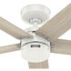 Burton 52 inch Fresh White with Light Oak Blades Outdoor Ceiling Fan