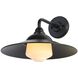 Croma 1 Light 11.5 inch Matte Black Outdoor Wall Sconce in Warm Blanc