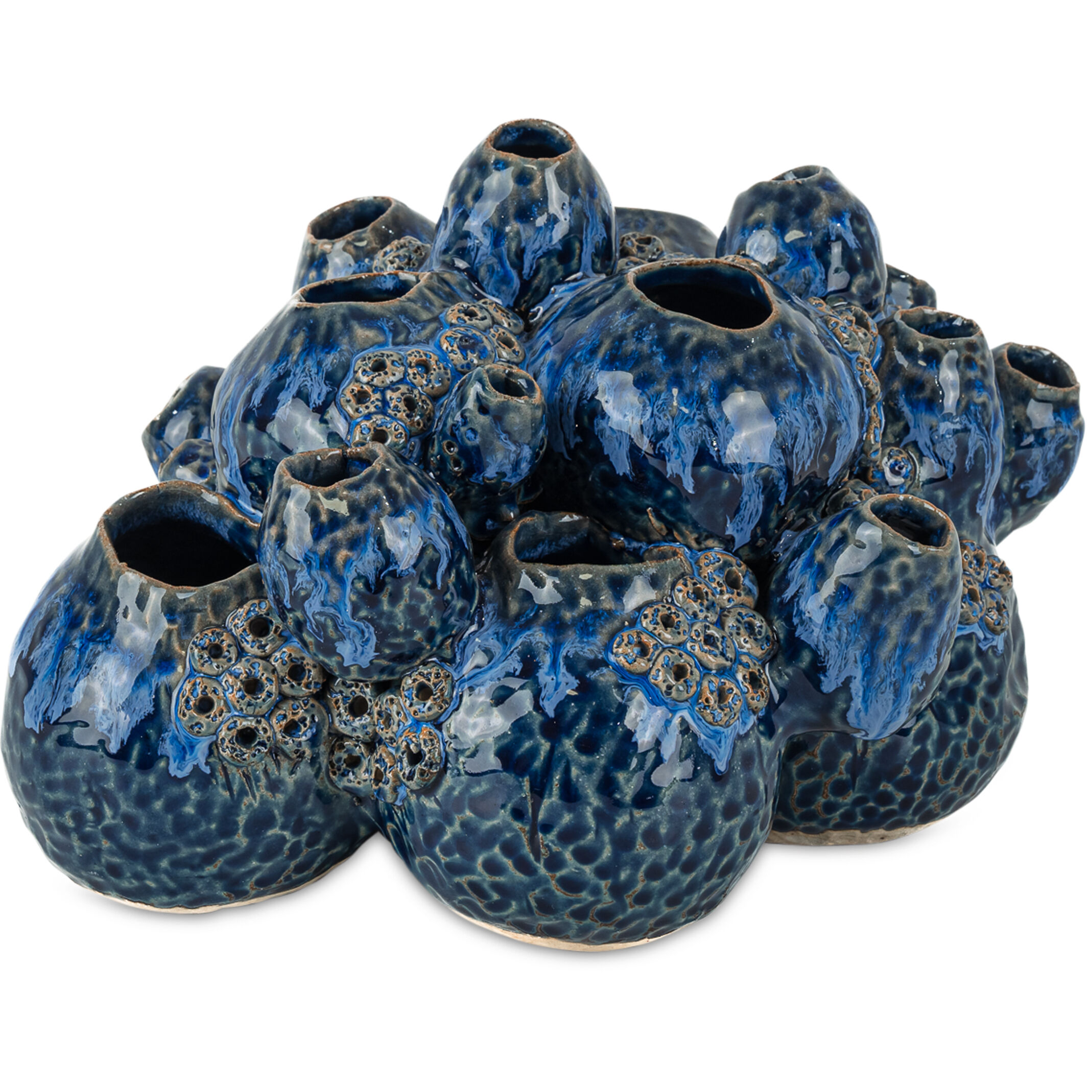 Sulawasi Reactive Dark Blue Shells Decorative Accessory