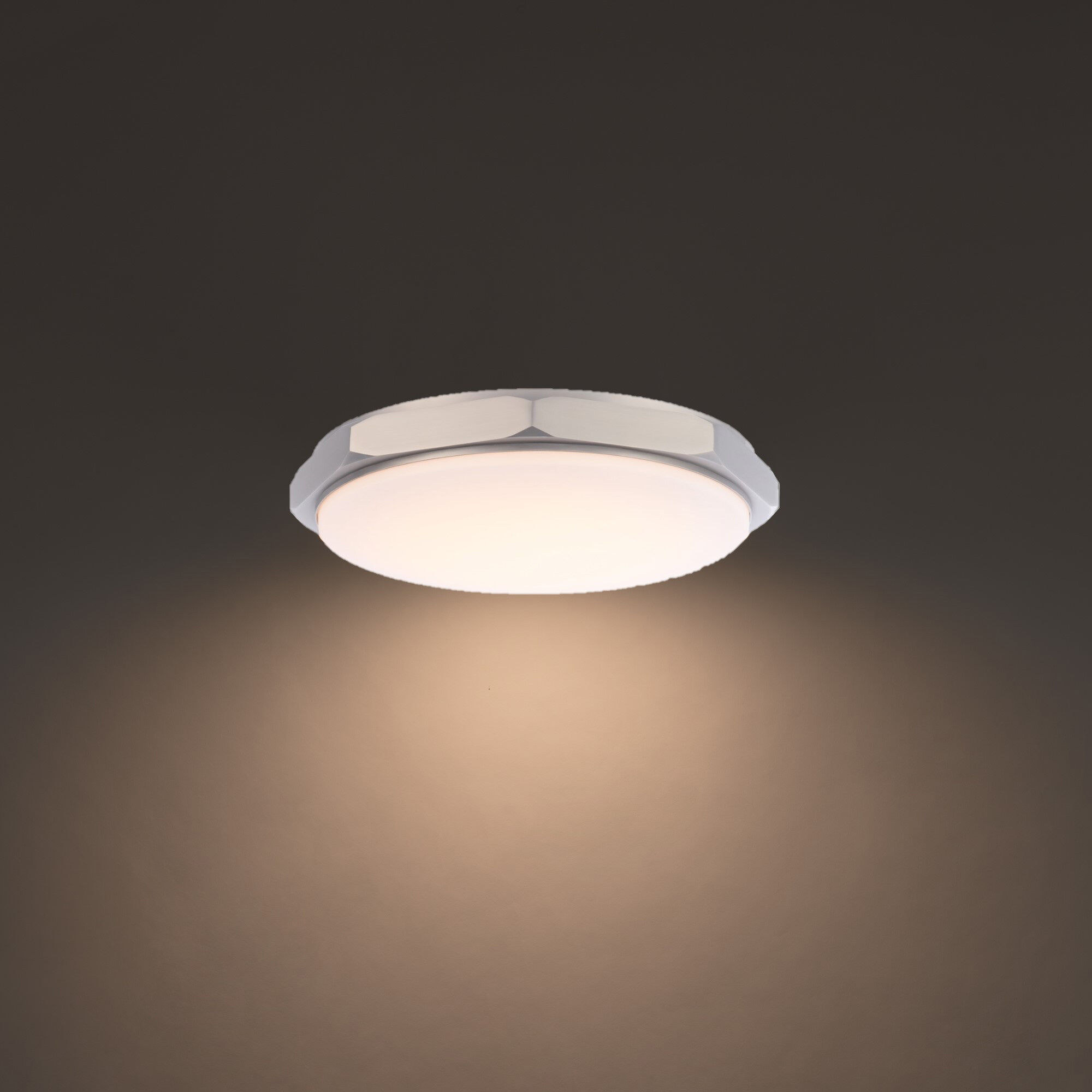 Grommet 1 Light 16 inch Brushed Nickel Flush Mount Ceiling Light in 3500K, 16in.