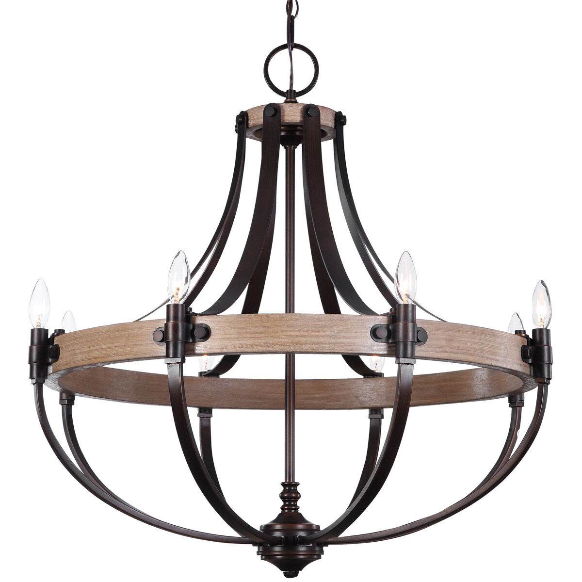 Dubois 8 Light 33 inch Bronze Chandelier Ceiling Light