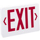 Architectural 1 Light White Exit / Emergency Ceiling Light in White / Red