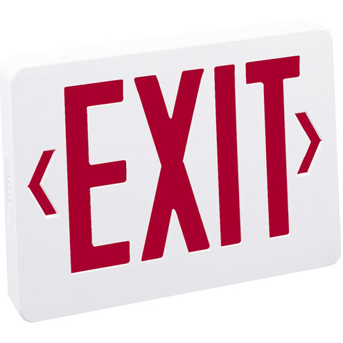 Architectural 1 Light White Exit / Emergency Ceiling Light in White / Red