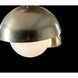 Brooklyn 1 Light 6 inch Modern Brass and Modern Brass Semi-Flush Ceiling Light