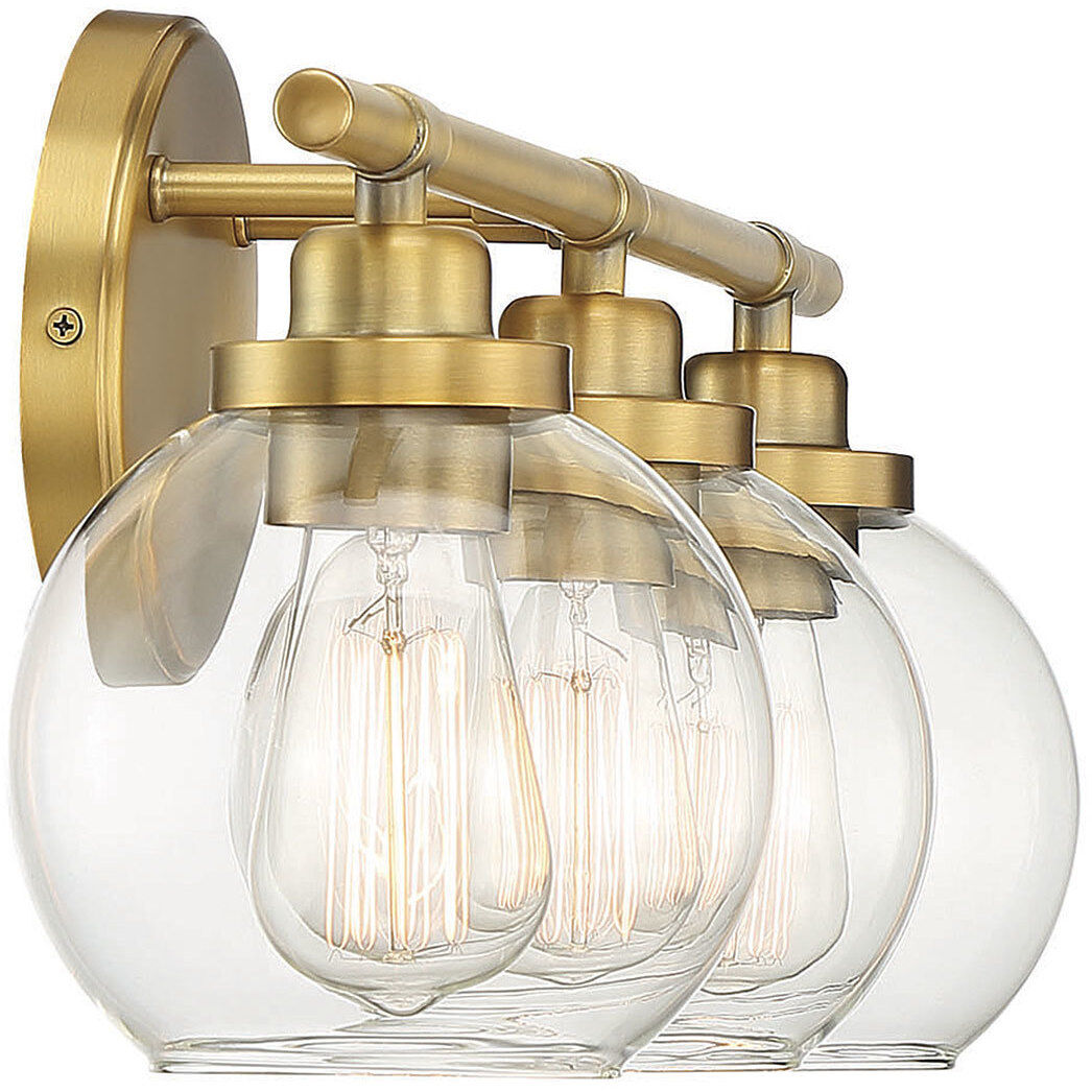 Warm brass vanity light online