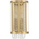 Mancini 2 Light 8 inch Warm Brass Wall Sconce Wall Light, Lighting One (Open)