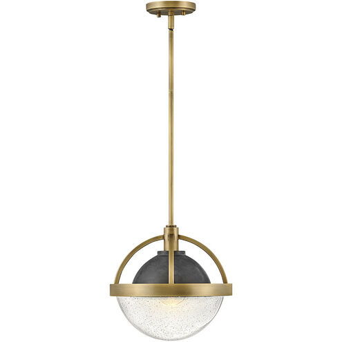 Watson 1 Light 12 inch Heritage Brass with Slate Bronze Indoor Pendant Ceiling Light