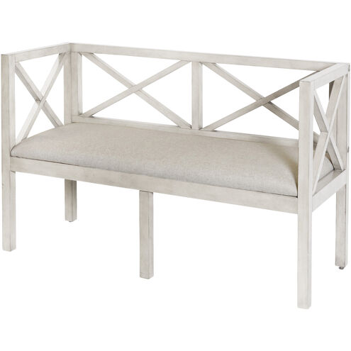 Amanda Off White With Distressed Edges and Oatmeal Bench