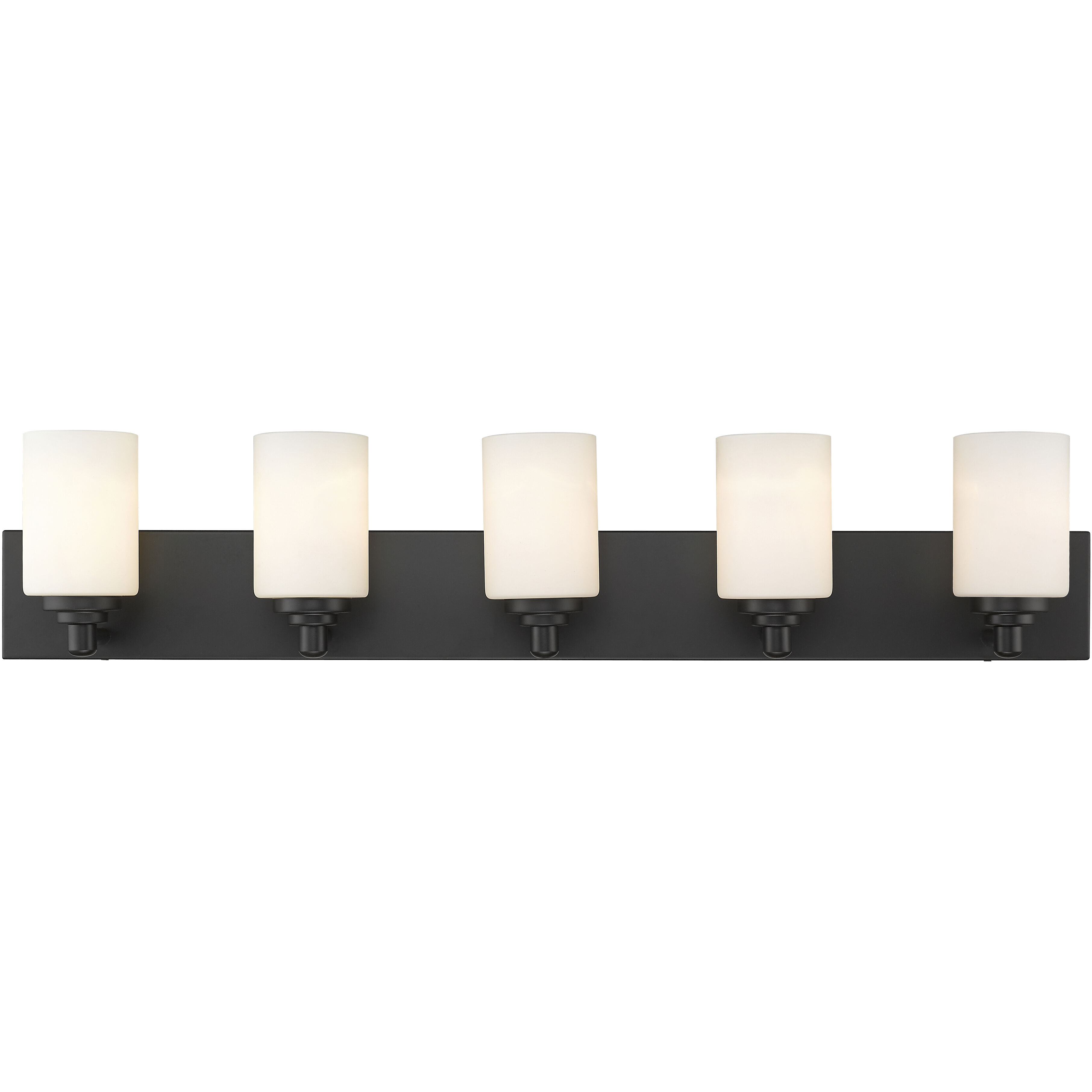 Soledad 5 Light 38.75 inch Matte Black Vanity Wall Light