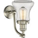 Franklin Restoration Bellmont LED 6.5 inch Brushed Satin Nickel Sconce Wall Light in Clear Glass, Franklin Restoration