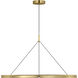 Peter Bristol Cloak LED 48.6 inch Hand-Rubbed Antique Brass Chandelier Ceiling Light