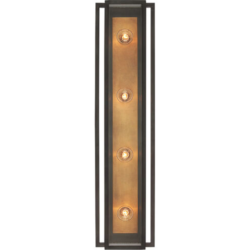 Ian K. Fowler Halle LED 7.25 inch Bronze and Hand-Rubbed Antique Brass Vanity Light Wall Light