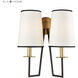 Nico 2 Light 14 inch Oil Rubbed Bronze with Aged Brass Sconce Wall Light