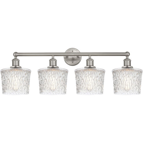 Edison Niagra 4 Light 34 inch Brushed Satin Nickel Bath Vanity Light Wall Light