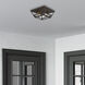 Schofield 2 Light 13 inch Bronze with Antique Brass Accents Flush Mount Ceiling Light