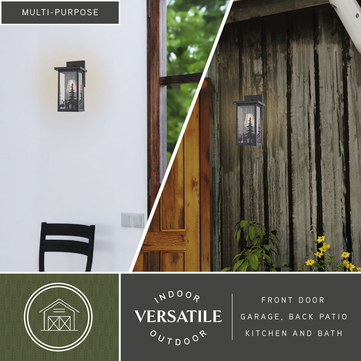 Acadia 1 Light 12.25 inch Matte Black Outdoor Wall