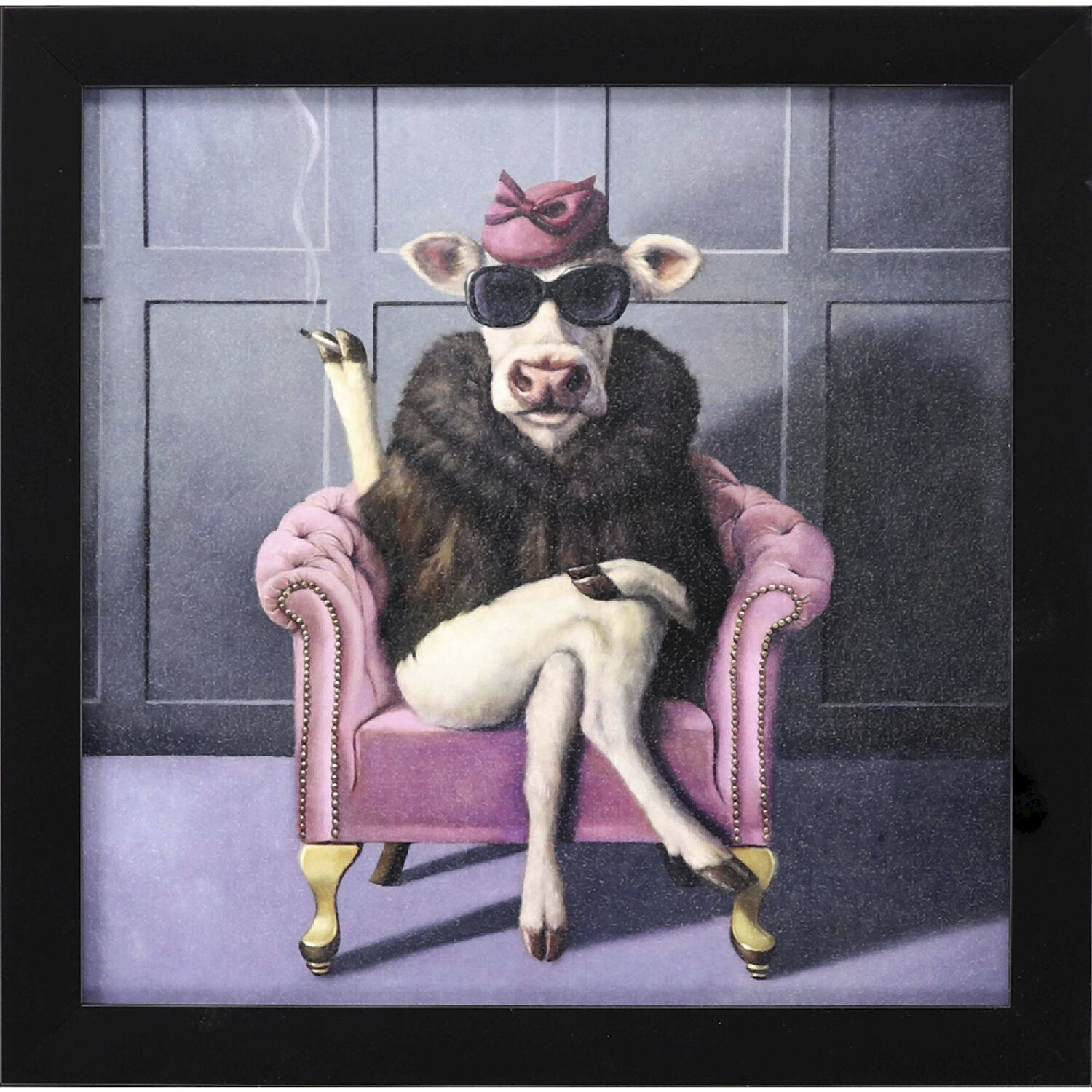 Animals 11 X 11 inch Non-Glass Framed Art, Propac