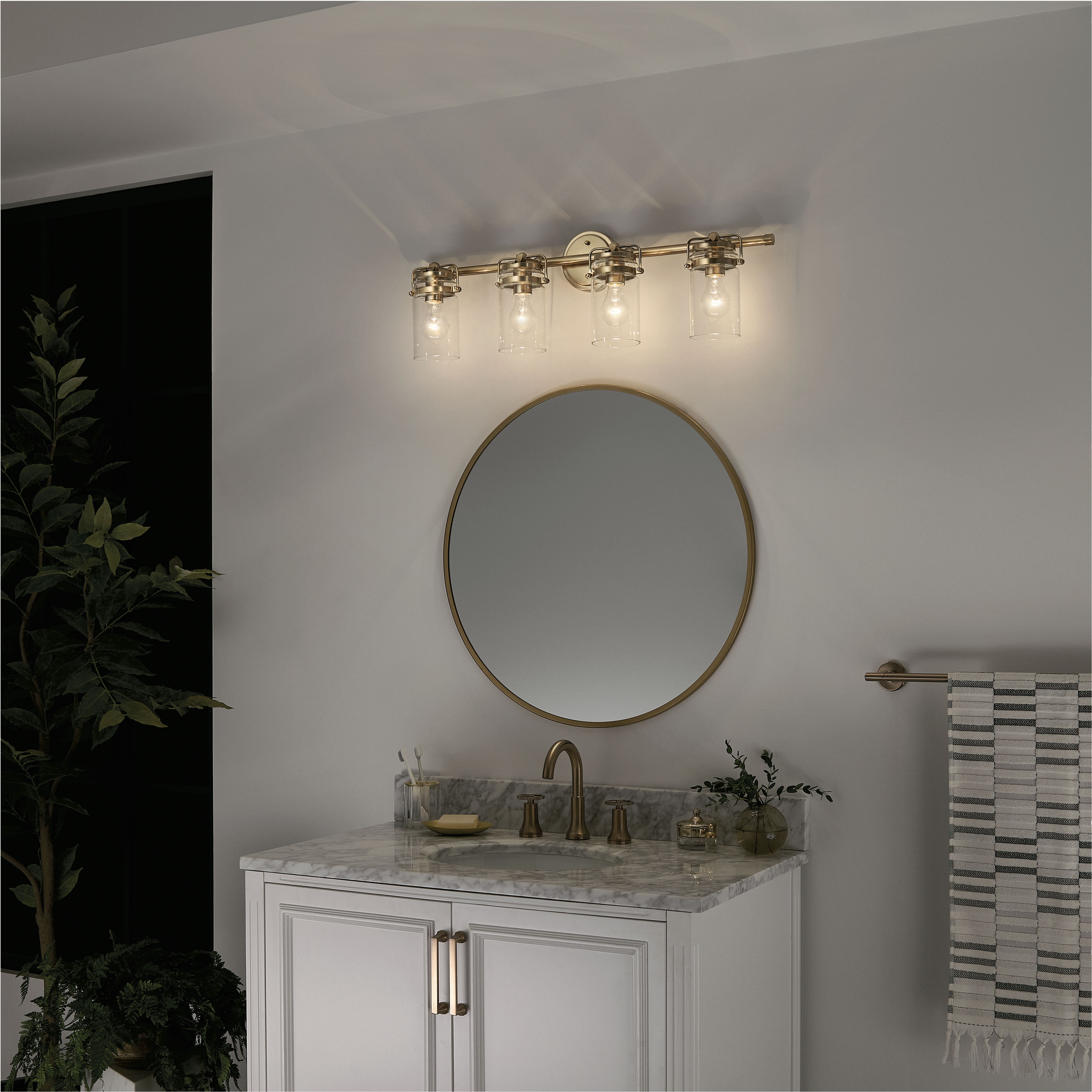 Kichler 45690CPZ Brinley 4 Light 32.5 inch Champagne Bronze Bath