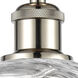 Ballston Small Deco Swirl 1 Light 6 inch Polished Nickel Semi-Flush Mount Ceiling Light, Ballston