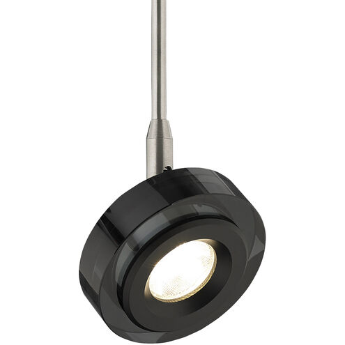 Sean Lavin Brim 1 Light 12 Matte Black Low-Voltage Track Head Ceiling Light in MonoRail, Transparent Smoke Glass, LED 90 CRI 2700K, 20 Degree, 8 inch