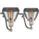 Franklin Restoration Fulton LED 18 inch Brushed Satin Nickel Bath Vanity Light Wall Light in Plated Smoke Glass, Franklin Restoration
