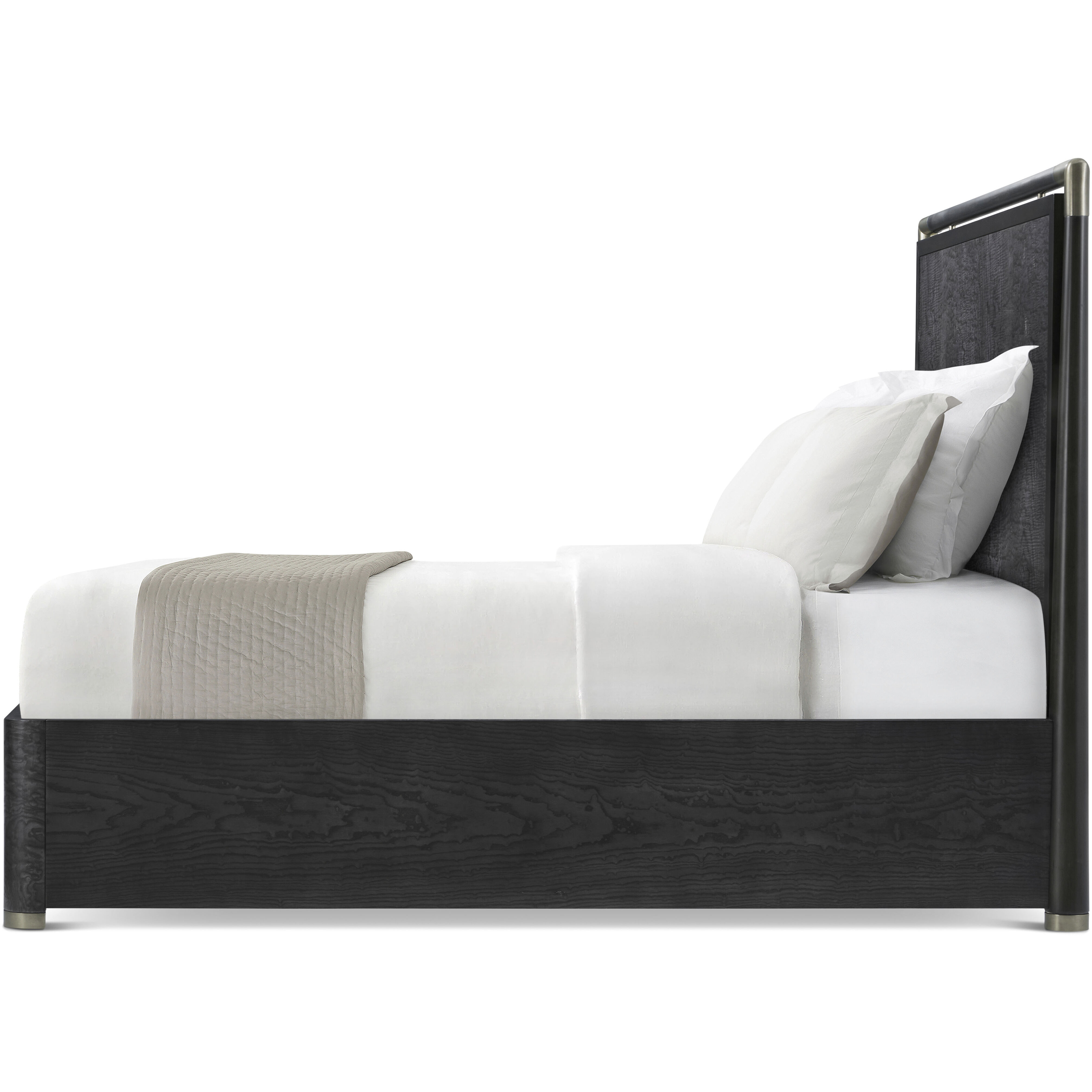 Kesden Silent Black US Queen Bed, Wooden