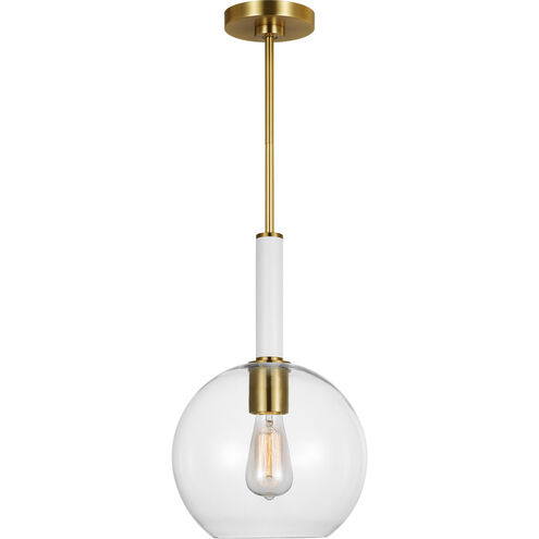 kate spade new york Monroe 1 Light 10.38 inch Burnished Brass Pendant Ceiling Light in Burnished Brass / Gloss White