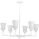 Pinellas 6 Light 30 inch White Plaster Chandelier Ceiling Light, Design Series