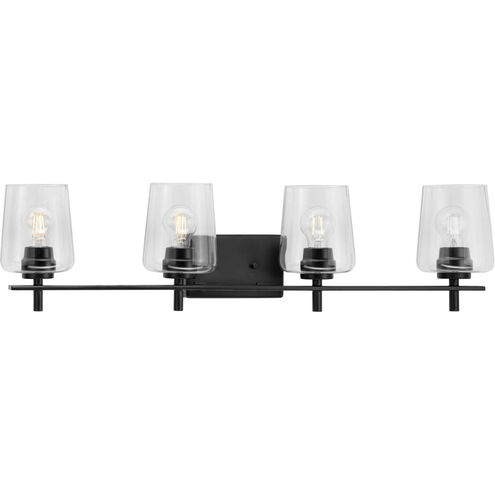 Calais 4 Light 34 inch Matte Black Bath Vanity Wall Light