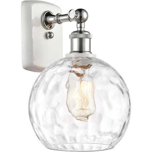 Ballston Athens Water Glass LED 8 inch White and Polished Chrome Sconce Wall Light