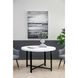 Anita 47.2 inch White Wash/Black Dining Table