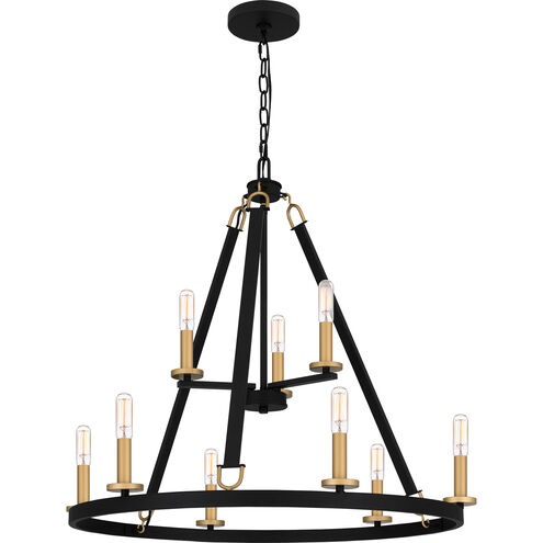 Graylyn 9 Light 29 inch Matte Black Chandelier Ceiling Light