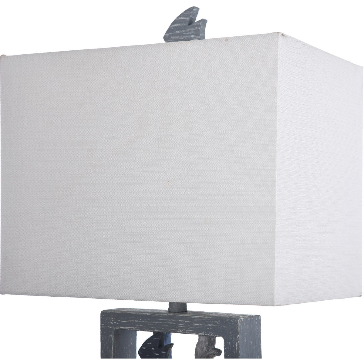 Seaford 13 inch 100 watt Blue and Multi- Neutrals Table Lamp Portable Light