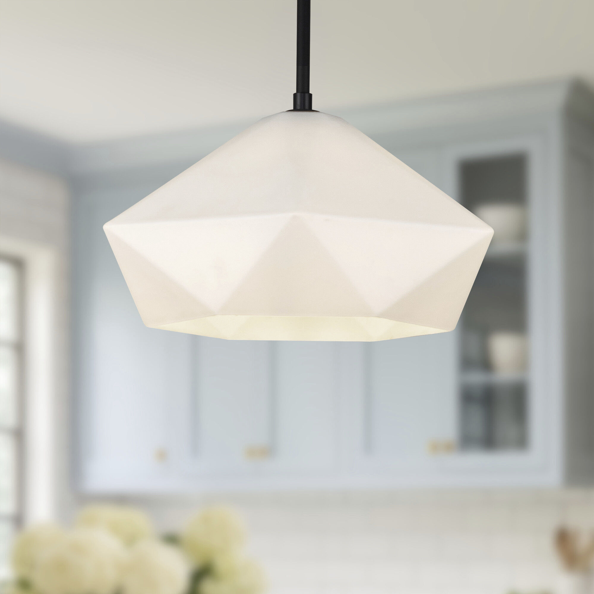 Alora Mood Krysta Pendant Ceiling Light in Matte Black
