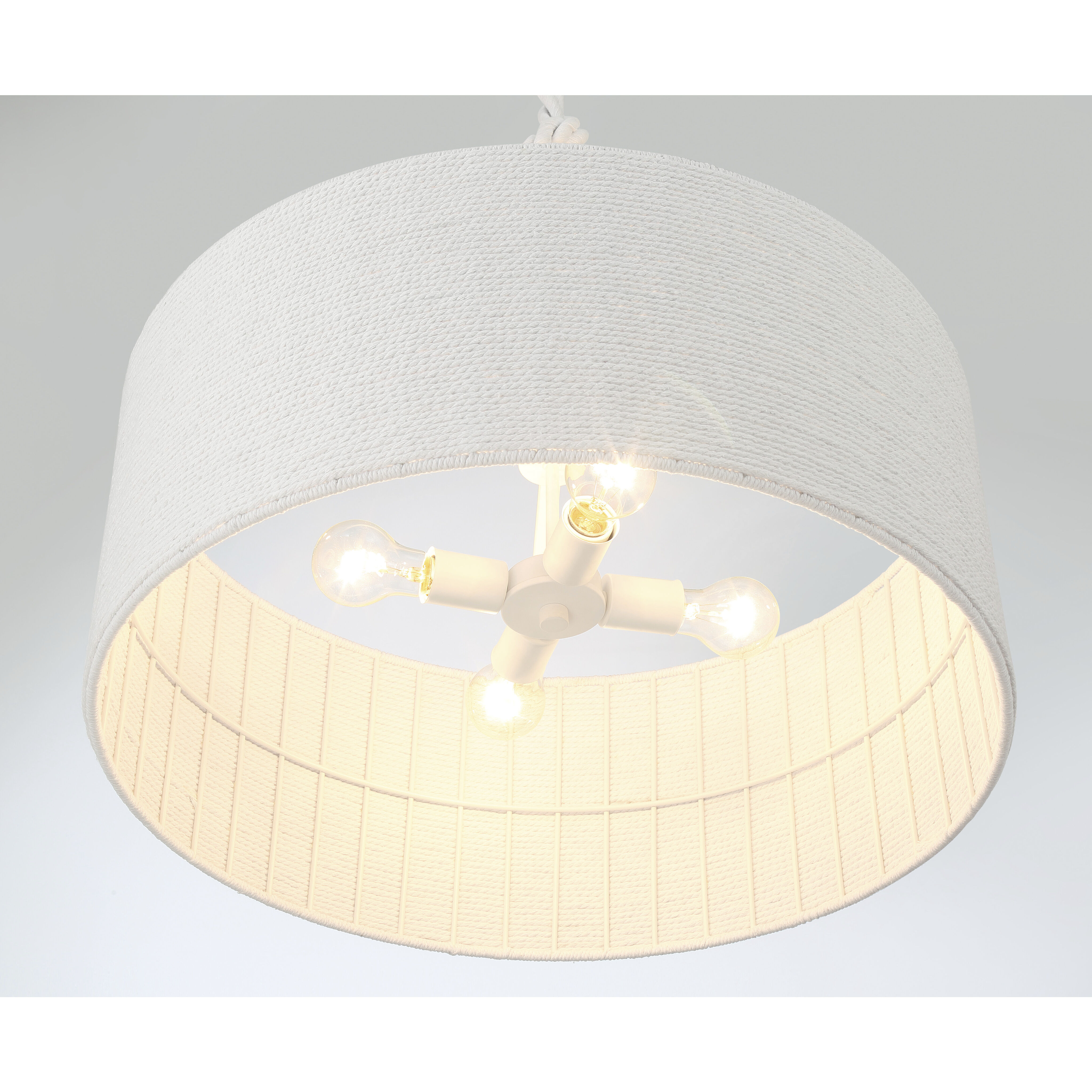 Lodelle 4 Light 24 inch Matte White Pendant Ceiling Light